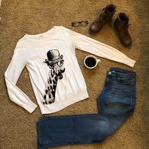 Mossimo Giraffe Bowler Cap Sweater 🦒👓🎩🤓